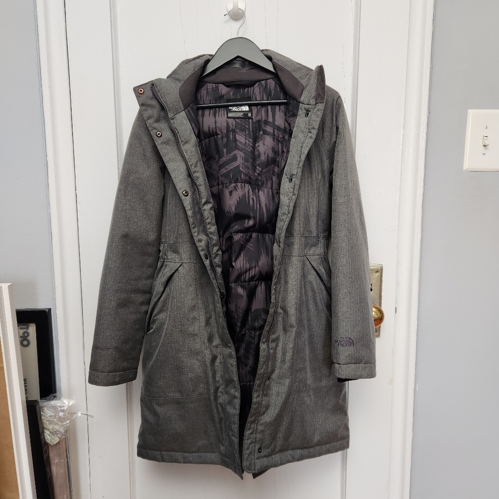The North Face Arctic Charcoal Grey Fur Hooded Parka Down Jacket
